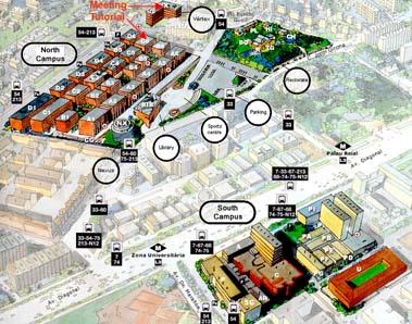Map of Campus Area where Sessions Will Be Held